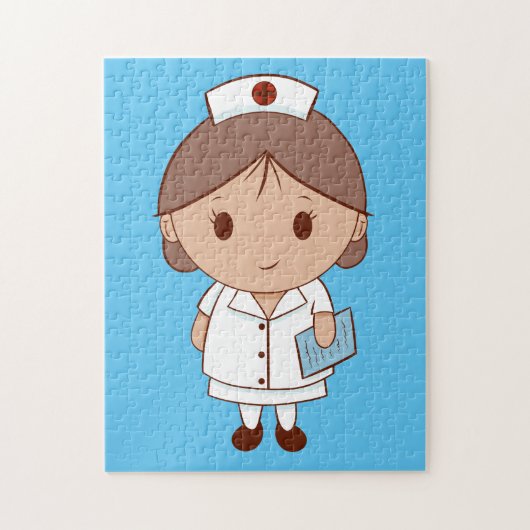 かわいいキャラクターの看護師 ジグソーパズル (縦)