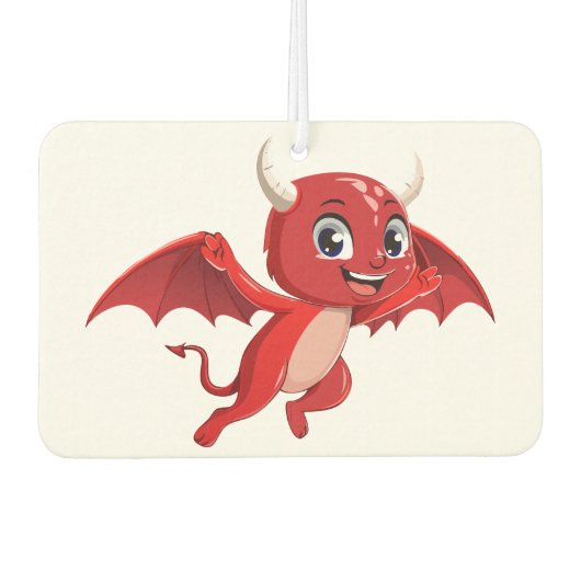 かわいいキャラクターの空飛ぶ悪魔 カーエアーフレッシュナー (正面)