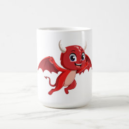 かわいいキャラクターの空飛ぶ悪魔 コーヒーマグカップ