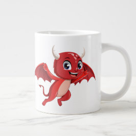 かわいいキャラクターの空飛ぶ悪魔 ジャンボコーヒーマグカップ