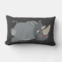 かわいいキャラクターの突進サイの枕