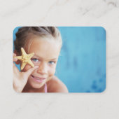 かわいいキャラクターの緑のクジラの子供の写真プロフィール・名刺 名刺 (裏面)