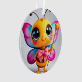 かわいいキャラクターの蜂の妖精 オーナメント (正面)