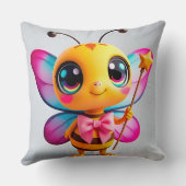 かわいいキャラクターの蜂の妖精 クッション (裏面)