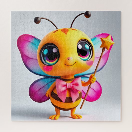 かわいいキャラクターの蜂の妖精 ジグソーパズル (縦)