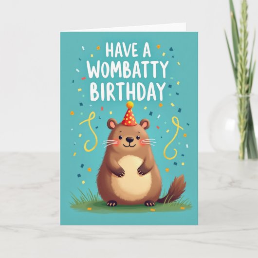 かわいいキャラクターの誕生日カード カード (正面)