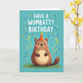 かわいいキャラクターの誕生日カード カード (黄色い花)