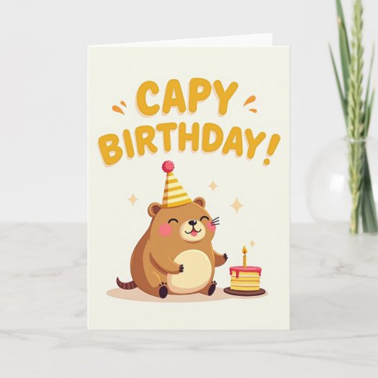 かわいいキャラクターの誕生日カード カード (正面)