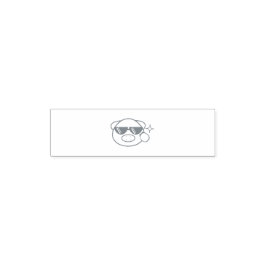 かわいいキャラクターの豚 セルフインキングスタンプ