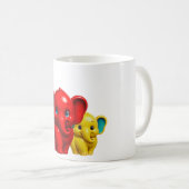 かわいいキャラクターの象 コーヒーマグカップ (正面右)
