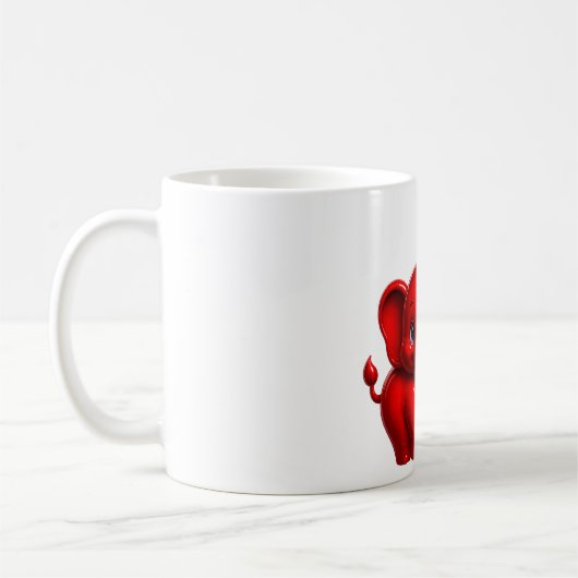 かわいいキャラクターの象 コーヒーマグカップ (左)