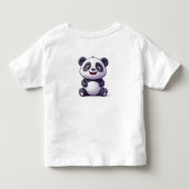かわいいキャラクターの赤ちゃんパンダ トドラーTシャツ (裏面)