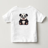 かわいいキャラクターの赤ちゃんパンダ トドラーTシャツ (裏面)