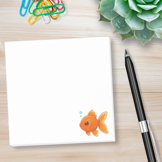 かわいいキャラクターの金魚 ポストイット