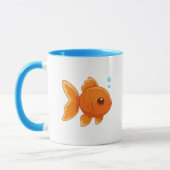 かわいいキャラクターの金魚 マグカップ (左)
