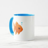 かわいいキャラクターの金魚 マグカップ (正面左)