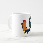 かわいいキャラクターの雄鶏 コーヒーマグカップ (正面左)