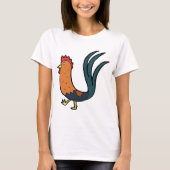 かわいいキャラクターの雄鶏 Tシャツ (正面)