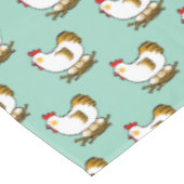 かわいいキャラクターの雌鳥と農場の卵 テーブルクロス (アングル)