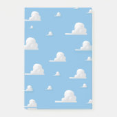 かわいいキャラクターの雲の模様 ポストイット (正面)