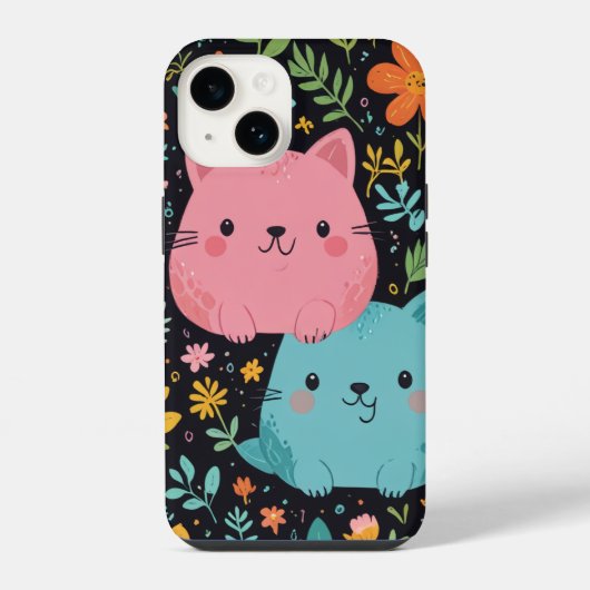 かわいいキャラクターの電話代 iPhoneケース (裏面)