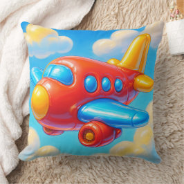 かわいいキャラクターの飛行機 クッション