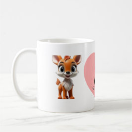 かわいいキャラクターの鹿 コーヒーマグカップ