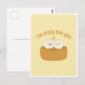 かわいいキャラクターのBaoとアジアンフードのユーモアラブコピー ポストカード (正面/裏面)