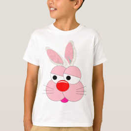 かわいいキャラクターウサギグラフィックTシャツ - アクションへジャンプ Tシャツ