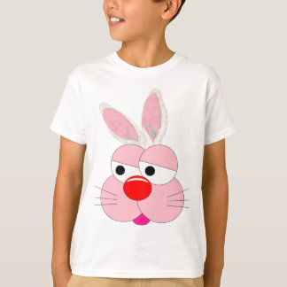かわいいキャラクターウサギグラフィックTシャツ - アクションへジャンプ Tシャツ