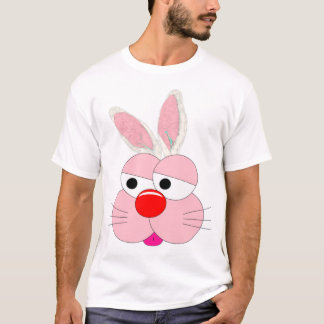 かわいいキャラクターウサギグラフィックTシャツ - アクションへジャンプ Tシャツ
