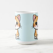 かわいいキャラクターオレンジタビー猫 コーヒーマグカップ (中央)