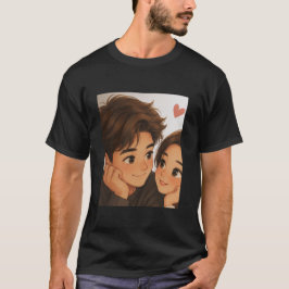 かわいいキャラクターカップル  Tシャツ