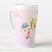 かわいいキャラクターケーキポップ カフェラテマグ (左アングル)