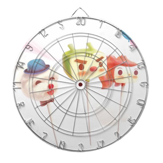 かわいいキャラクターケーキポップ ダーツボード (正面)