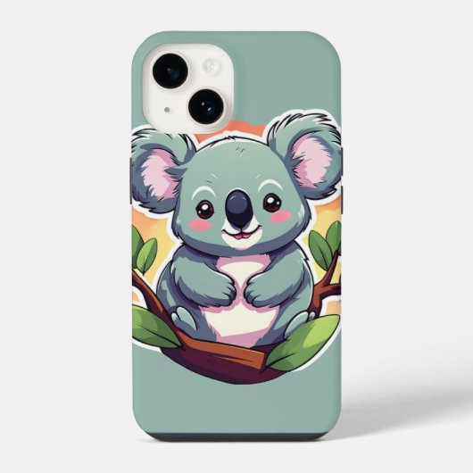 かわいいキャラクターコアラ iPhoneケース (裏面)