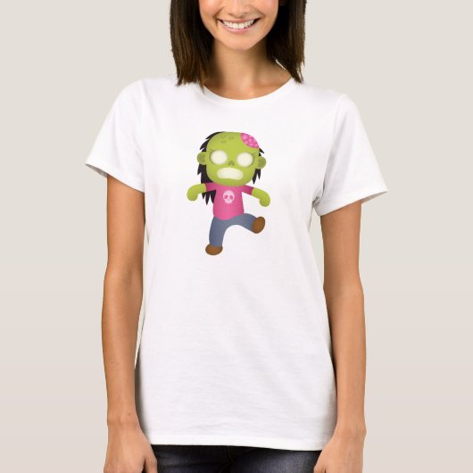 かわいいキャラクターゾンビ娘 Tシャツ (正面)