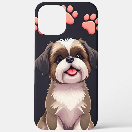 🐾🎨 かわいいキャラクタードッグの遊び心あるモダンチャーム 📱✨ Case-Mate iPhoneケース (裏面)