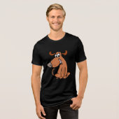 かわいいキャラクタードッグ トライブレンドTシャツ (正面全面)