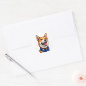 かわいいキャラクタードッグ ラウンドシール (封筒)