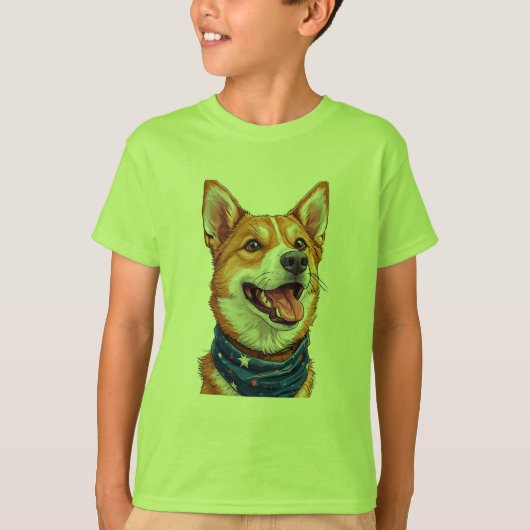 かわいいキャラクタードッグ Tシャツ (正面)