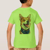 かわいいキャラクタードッグ Tシャツ (裏面)