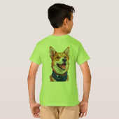 かわいいキャラクタードッグ Tシャツ (裏面フル)