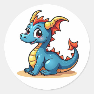 かわいいキャラクタードラゴン ステッカー