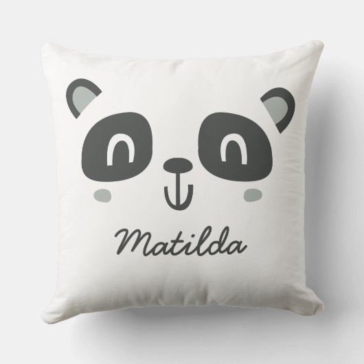 かわいいキャラクターパンダの子供の誕生日アパレル クッション (裏面)