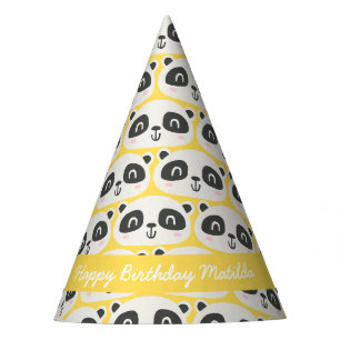 かわいいキャラクターパンダの子供の誕生日 パーティーハット