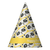 かわいいキャラクターパンダの子供の誕生日 パーティーハット (左)