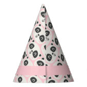 かわいいキャラクターパンダの子供の誕生日 パーティーハット (裏面)
