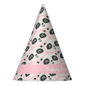 かわいいキャラクターパンダの子供の誕生日 パーティーハット (左)