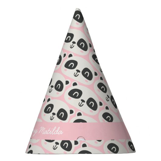 かわいいキャラクターパンダの子供の誕生日 パーティーハット (右)